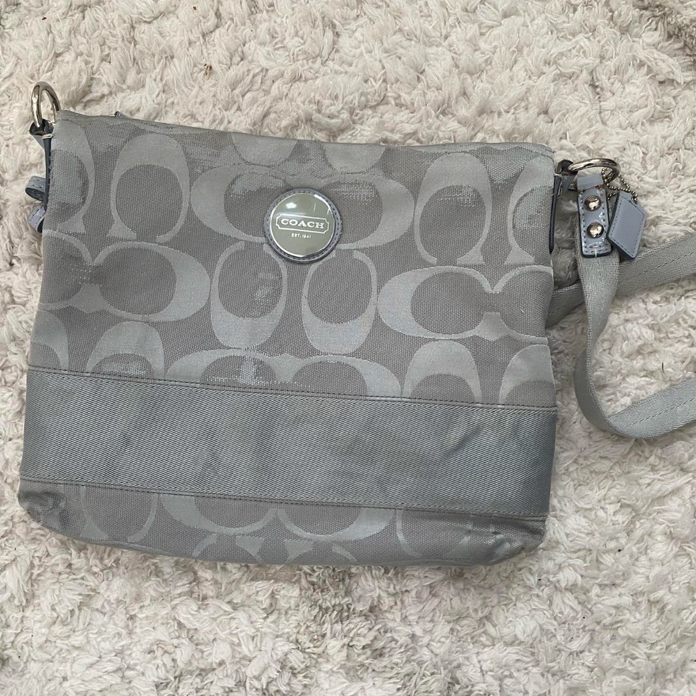 Coach blue cross body bag